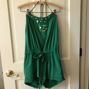 BCBG MAXAZRIA Embellished Romper